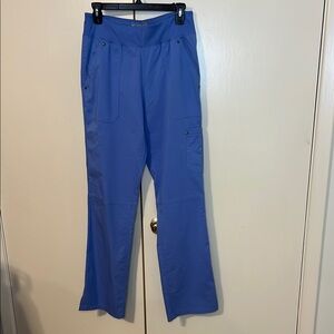 Purple Label Yoga by Healing Hands Ceil blue scrub pants size small tall